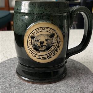 Mammoth Brewing Co. Dark Green Ceramic Beer Mug